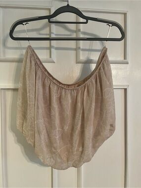 Express Beige Floral Crop Top Size XL